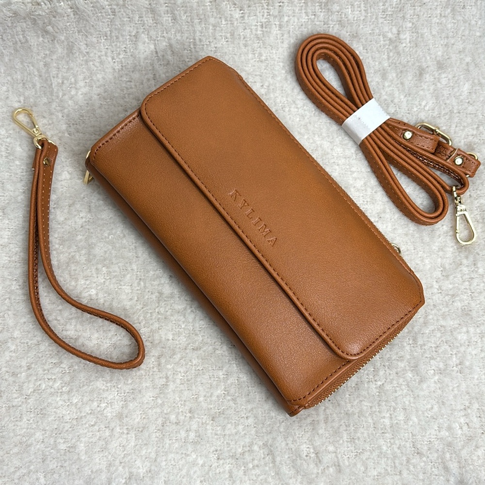 Brown Wallet crossbody RFID